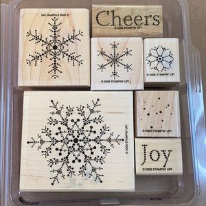 Stampin’ Up! The Snowflake Spot Stamp Set Christmas Winter Snowflakes